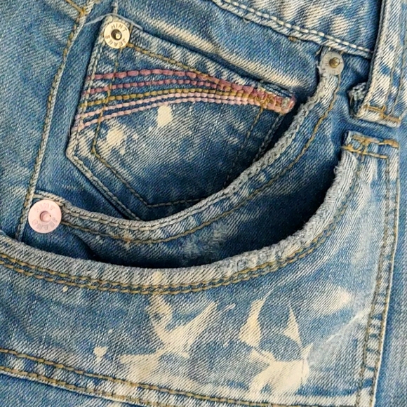 ‼4/$20Hint jeans skirt light wash distr + bleach 7 - Picture 12 of 13